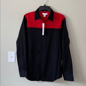 Red/Black Calvin Klein Dress Shirt Brand New